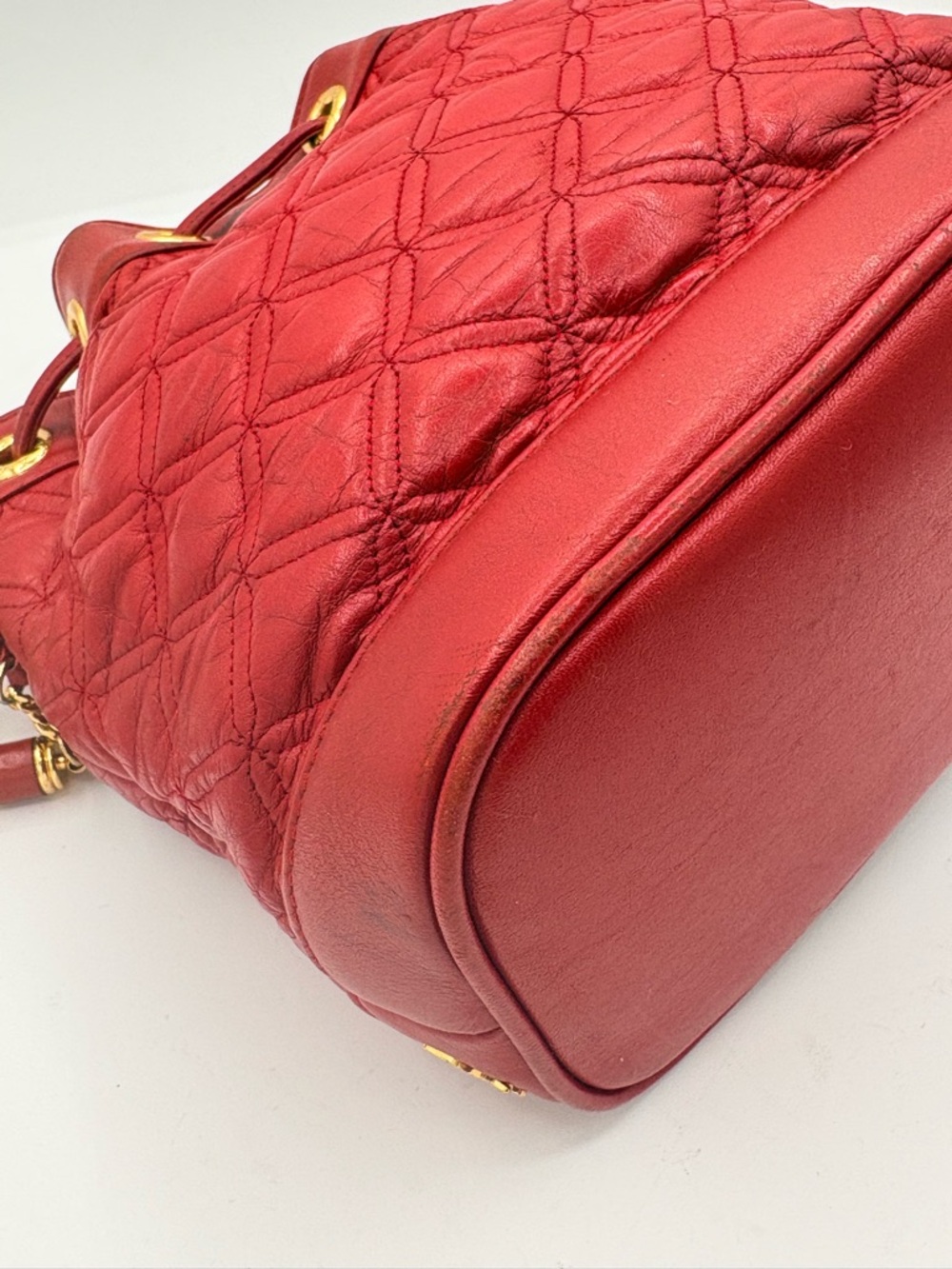 MCM Mini Bucket Leather Bag Studded Crossbody Bag - Picture 10 of 16